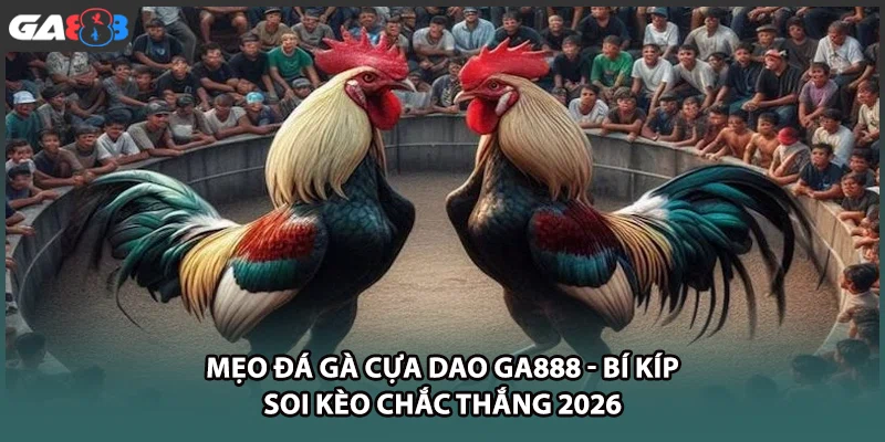 Mẹo đá gà cựa dao giúp cược thủ nâng cao tỷ lệ trúng thưởng cực đỉnh. Hãy truy cập nhà cái GA888 để áp dụng bí quyết và bắt kèo thắng lớn ngay!